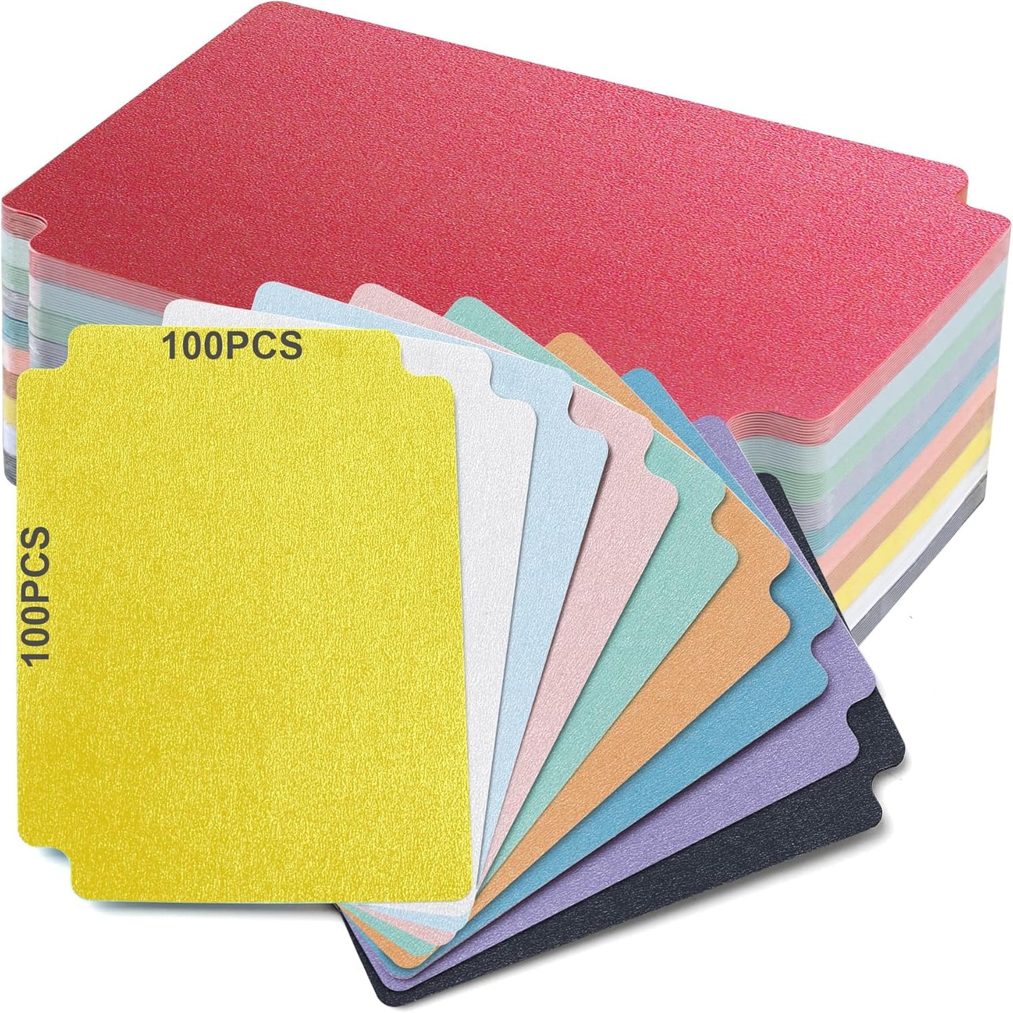 Trading Card Dividers, Multicolor 100-Pack Paper Card Dividers for MTG, TCG, Sports Card Organizer, Fits Standard Card Storage Boxes