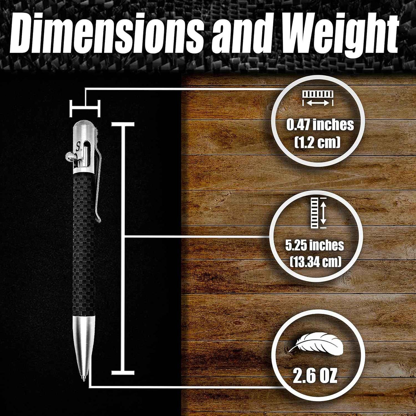 Bolt Action Carbon Fiber Ballpoint Pen with Gift Box – Luxury Stainless Steel Executive Writing Pen, Smooth Fine Point Black Ink, Professional EDC Pen for Men & Women