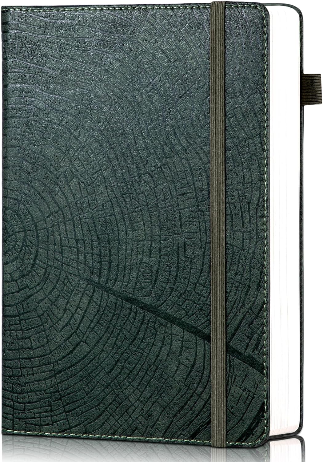 CAGIE Lined Journal for Women & Men, Tree Growth Ring Leather Bound Journal Notebook, 256 Pages 100 GSM Journals for Writing, A5 Hardcover Journaling Notebooks for Work, Note Taking
