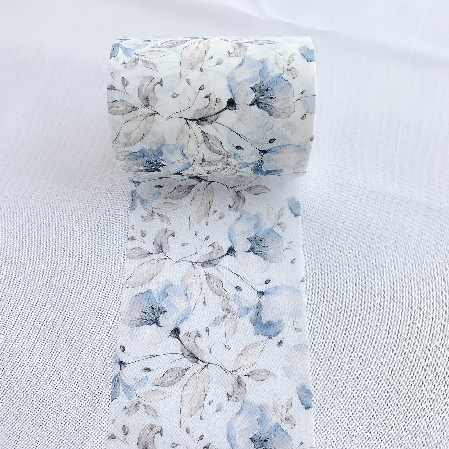 WT Azalea Bloom Wide Washi Tape, Single Roll, Original Watercolor Floral Designs, 60mm Wide, Decorative Masking Tape for Journals, Bujo Planners, DIY Crafts, Scrapbook, Adhesive Wrapping Tape
