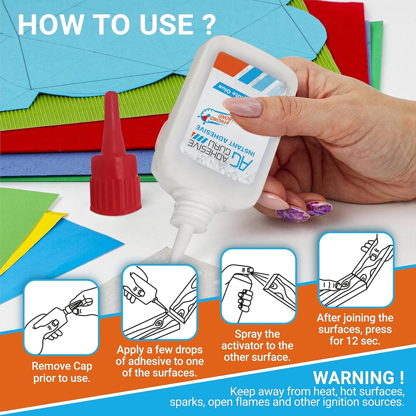 Adhesive Guru CA Glue with Activator - Woodworking Cyanoacrylate Glue (0.9 oz - 3.38 fl oz)