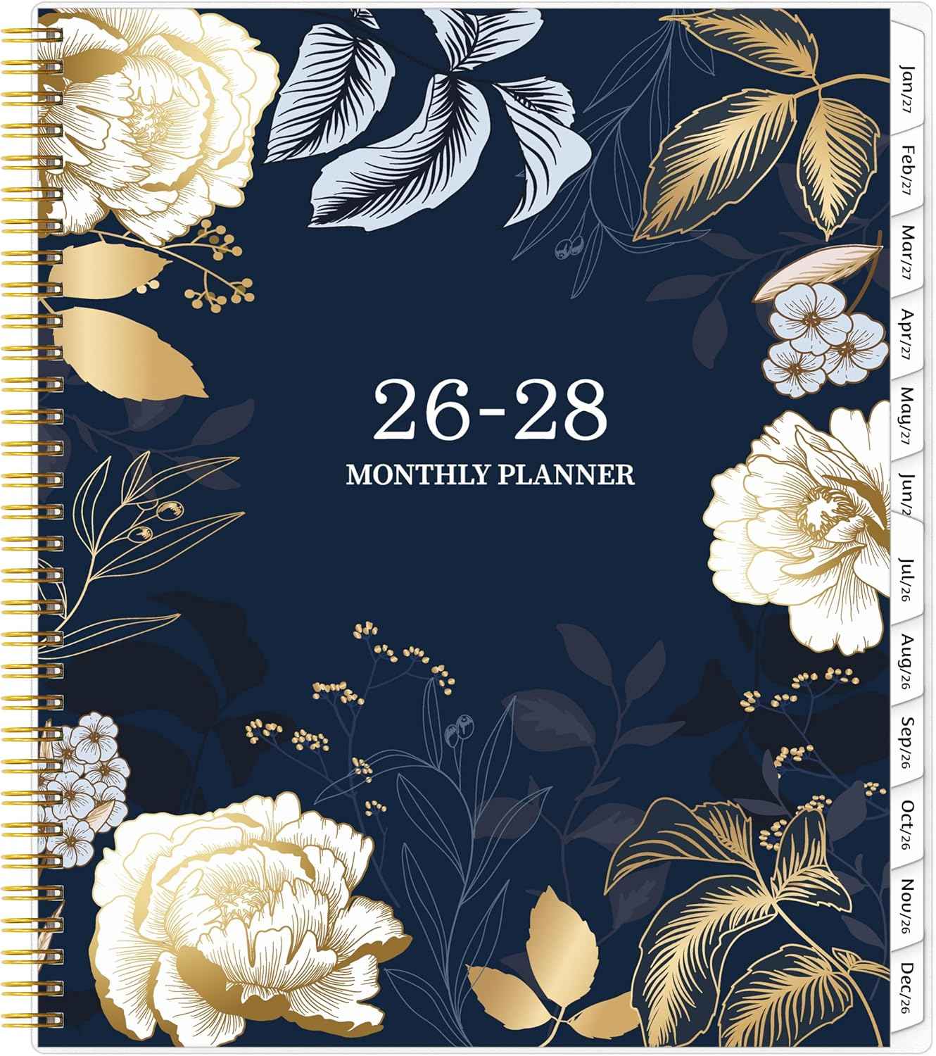 2026-2028 Monthly Planner, 2 Year Calendar Planner, Jul 2026 - Jun 2028, 8.5’’ x 11’’, Large Spiral Agenda, 24 Months, with Tabs ＆Pocket, Flexible Cover, Organizer for Office Home School, Black