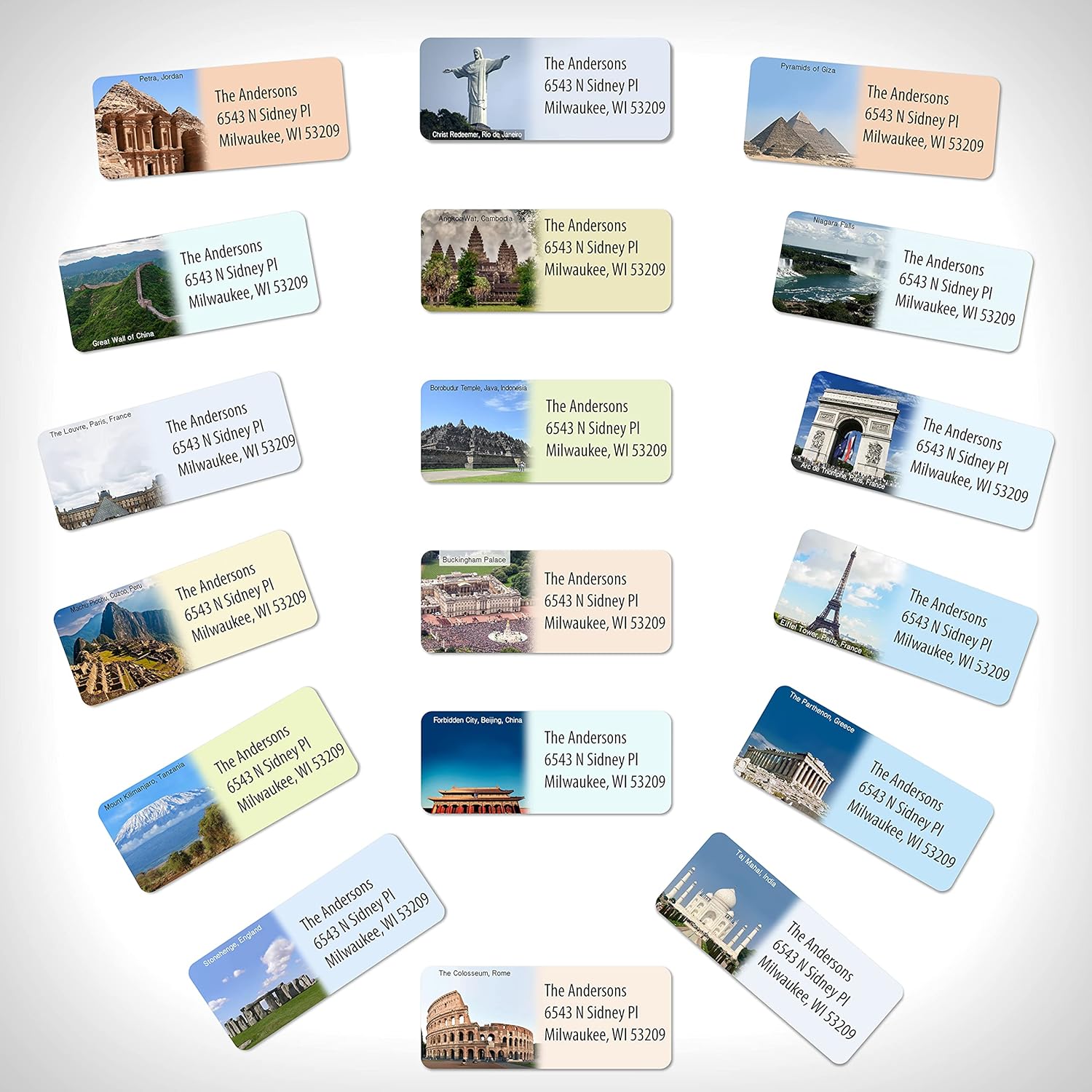 Customized Personalized Address Labels - Made in The USA by Kenco (250 Labels, World Destinations) - Lumora Desk
