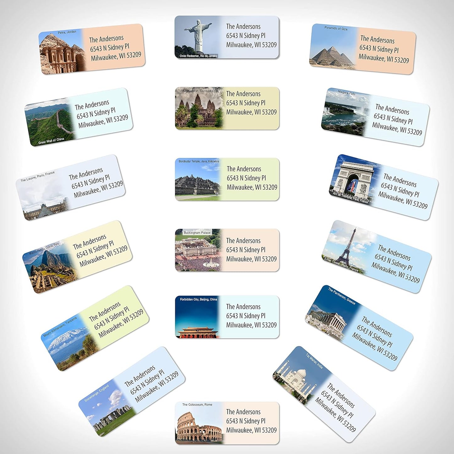 Customized Personalized Address Labels - Made in The USA by Kenco (500 Labels, World Destinations) - Lumora Desk