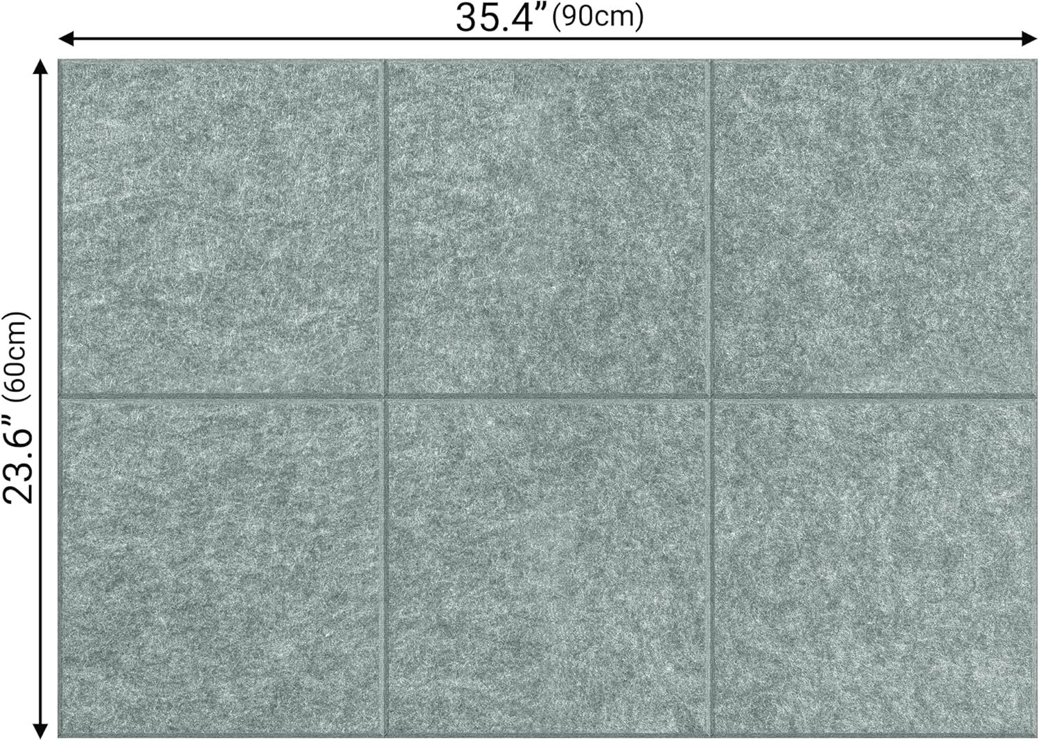 AKTOP Cork Board Bulletin Board 24"x36", 6 Pack Removable Felt Cork Board Tiles for Wall, Large Corkboard Notice Pin Board for Office, School & Home,24 Safe Adhesive Tabs, 20 Push Pins, Grey - Lumora Desk