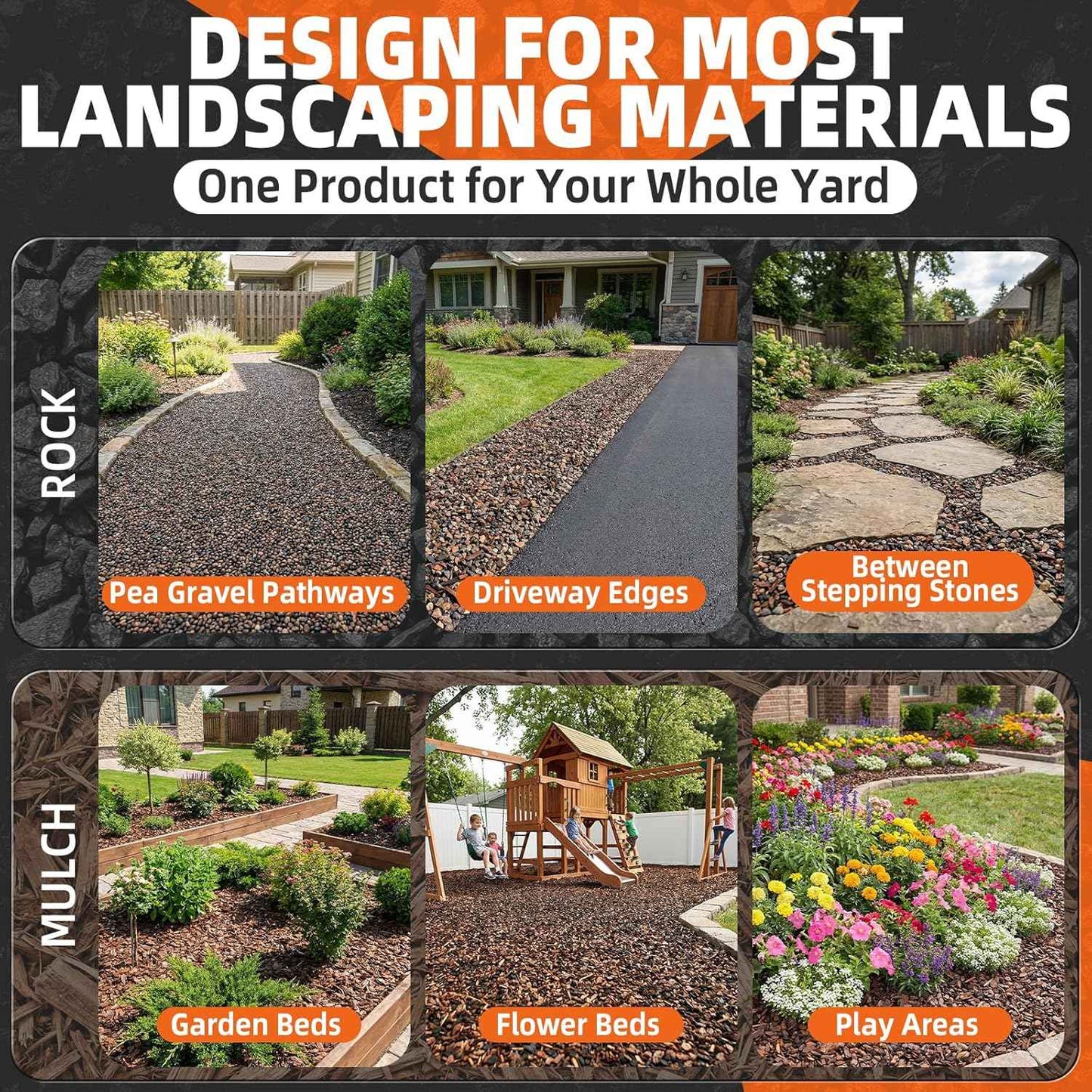 Rock Glue, 99% Super Thick & Max Coverage 2 Gallon Mulch Hold for Landscaping, Covers Up to 3X Area,Non-Toxic Pea Gravel Stabilizer Landscape, Gravel Binder for Pebble, Pine Straw, Gravel