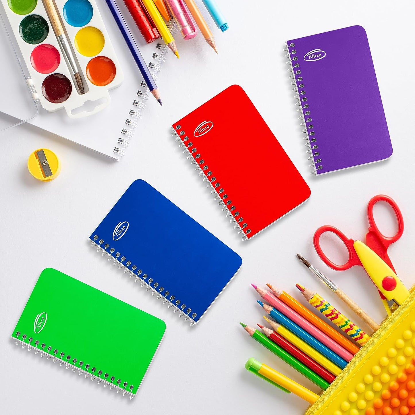 Pocket Notebook, Small 3x5 Notepad | College Ruled, Mini Spiral Notebooks 8 Pack, On the Go Writing, 60 Sheets per Note Pad | Assorted Colors, for School, Home, Office, Premium Thick Paper