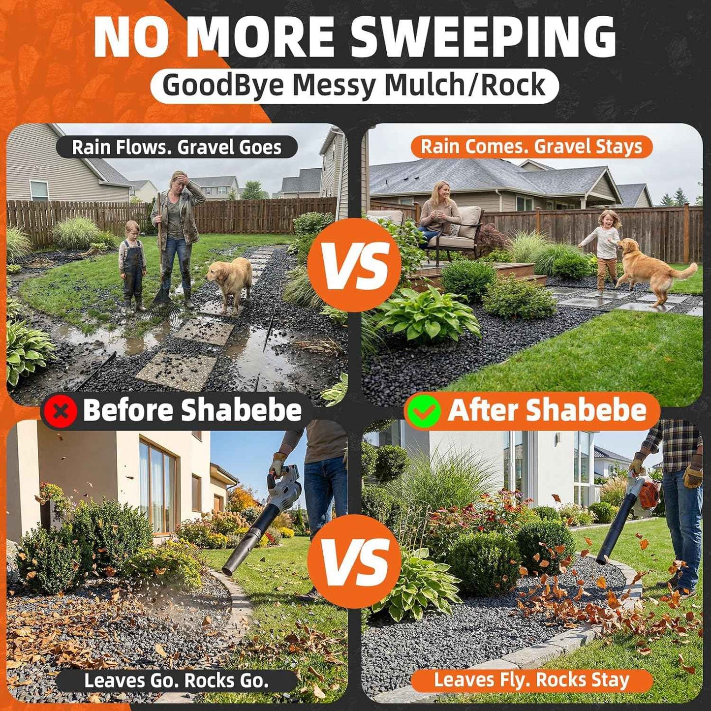 Rock Glue, 99% Super Thick & Max Coverage 2 Gallon Mulch Hold for Landscaping, Covers Up to 3X Area,Non-Toxic Pea Gravel Stabilizer Landscape, Gravel Binder for Pebble, Pine Straw, Gravel