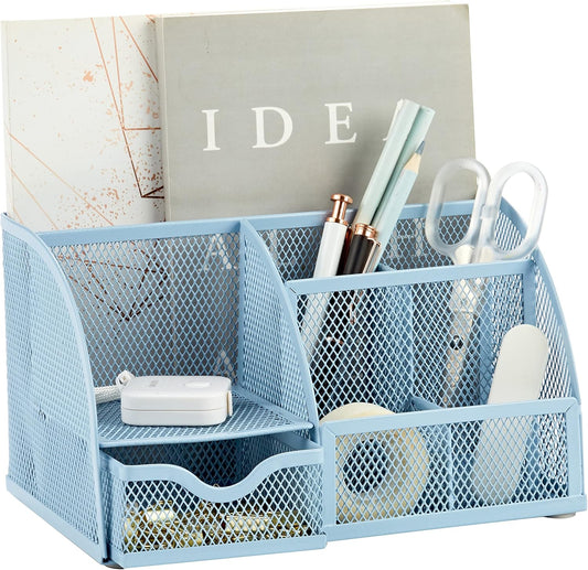 Annova Desk Organizer Wire Mesh 3 Tier Sliding Drawers Paper Sorter/Multifunctional/Premium Solid Construction for Letters, Documents, Mail, Files, Paper, Kids' Art Supplies (Gold)