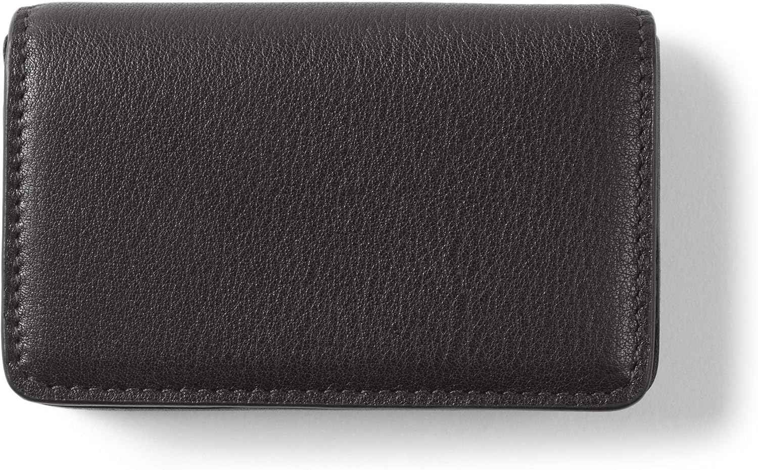 Leatherology Black Onyx Full Grain Leather Business Card Case – Slim Professional Card Holder with Magnetic Closure | Fits 20 Business or 9 Credit Cards