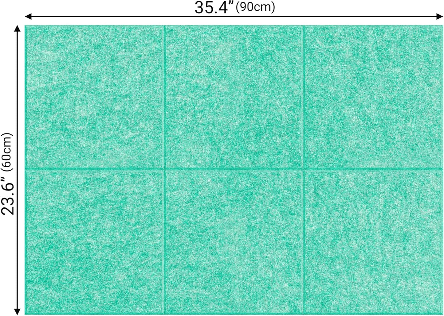 AKTOP Cork Board Bulletin Board 24"x36", 6 Pack Removable Felt Cork Board Tiles for Wall, Large Corkboard Notice Pin Board for Office, School & Home,24 Safe Adhesive Tabs, 20 Push Pins, Lake Blue - Lumora Desk