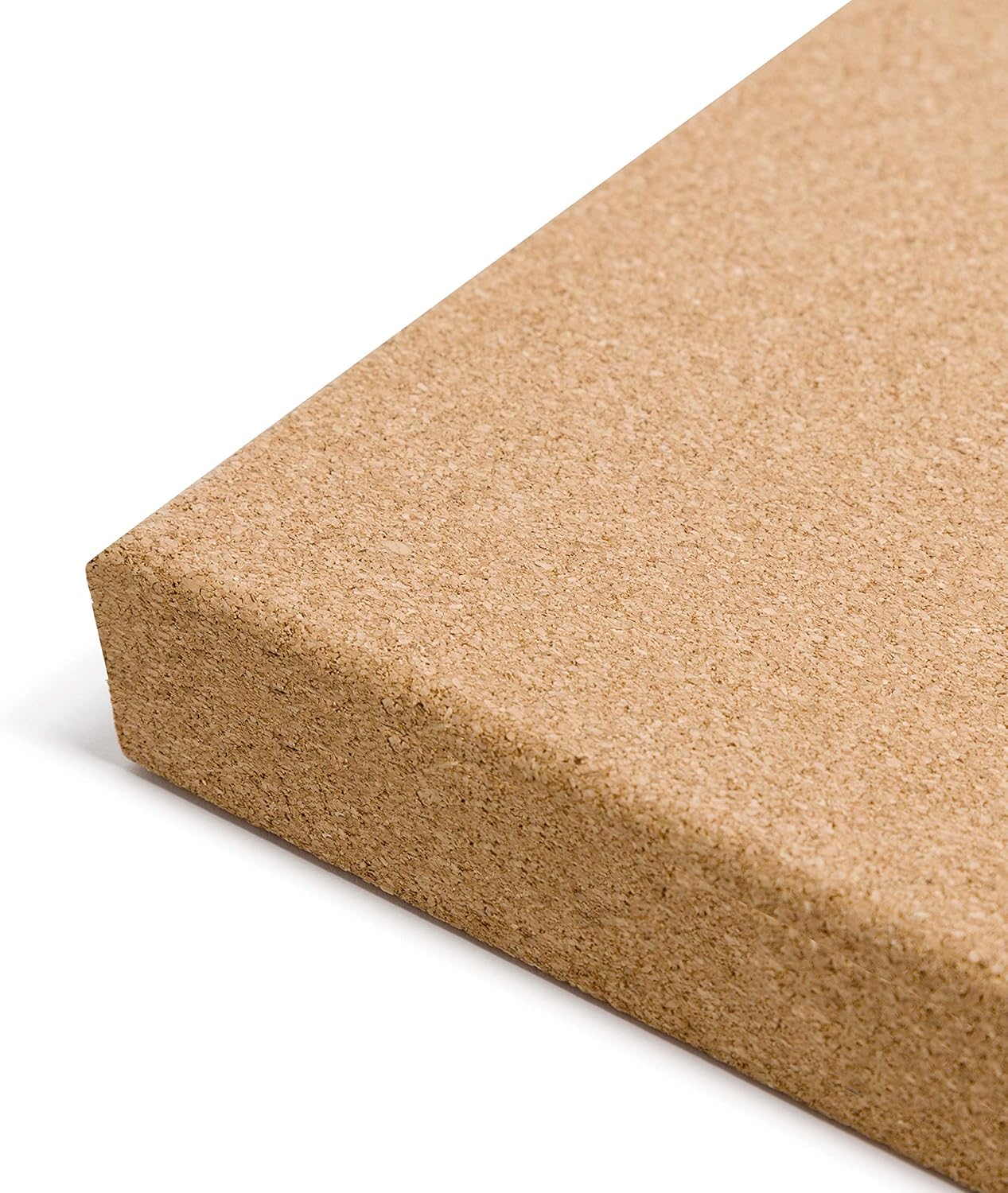 U Brands Frameless Square Cork Bulletin Board, Office Supplies, 14” x 14”, Natural, with Push Pins, 1 Count - Lumora Desk