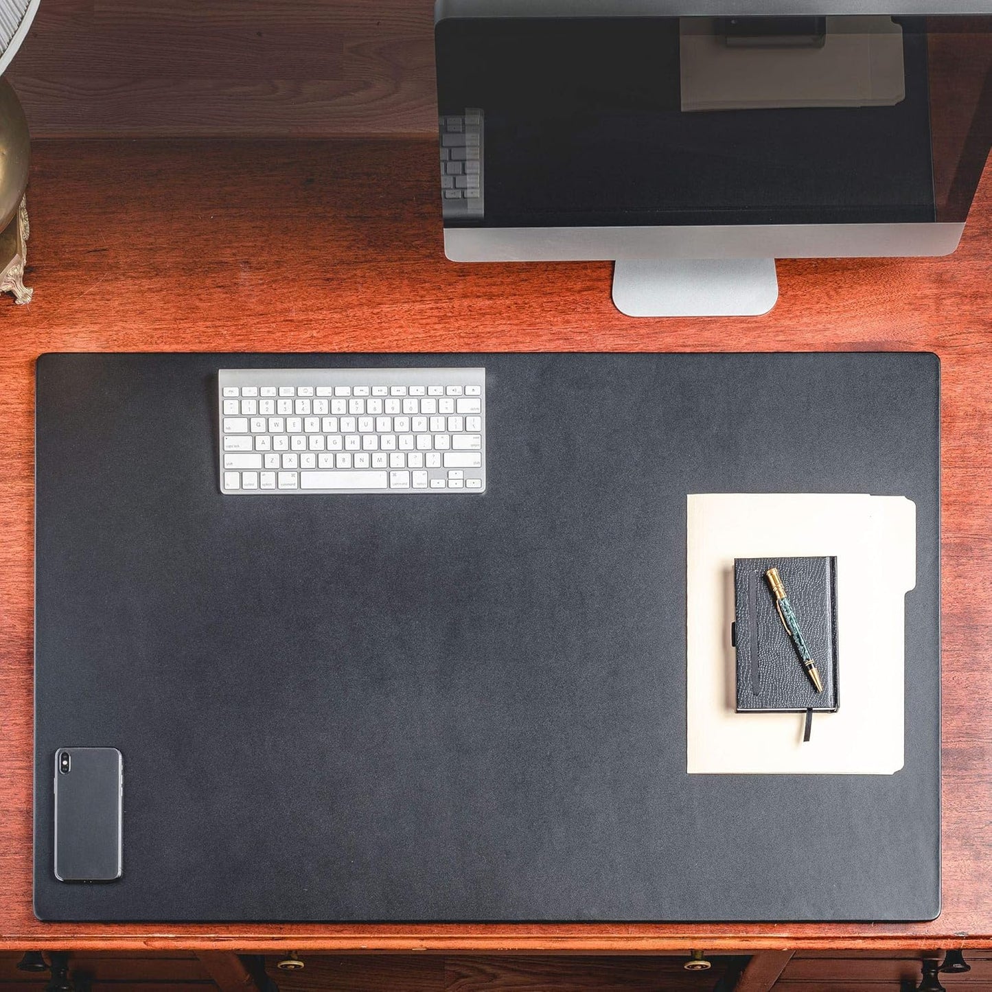 Dacasso Classic Leather Mat Desk pad, 38" x 24", Black