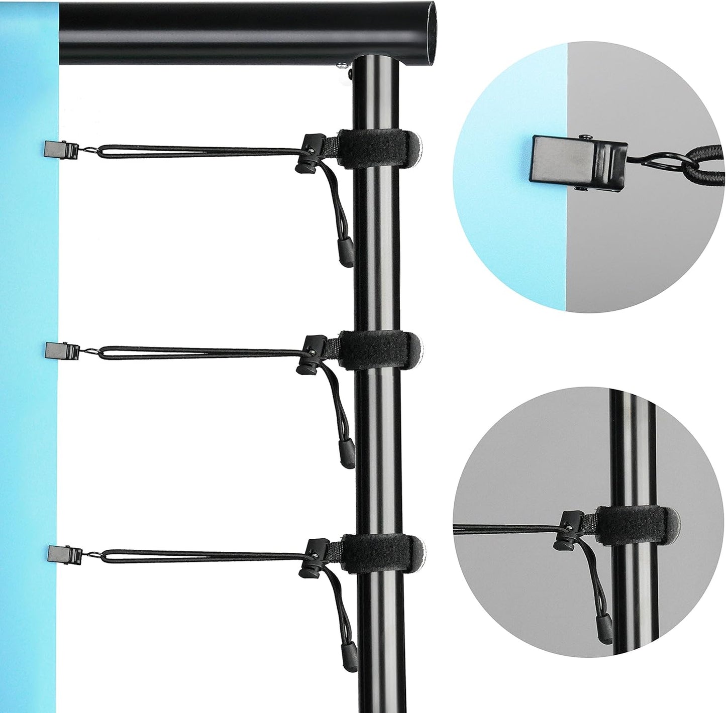 SLOW DOLPHIN Photo Video Studio 10x7ft(WxH) Adjustable Backdrop Support System Kit Background Stand with Carry Bag