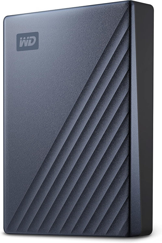 WD 2TB My Passport Ultra, Blue, Portable External Hard Drive, backup software with defense against ransomware, and password protection, USB-C and USB 3.1 - WDBC3C0020BBL-WESN