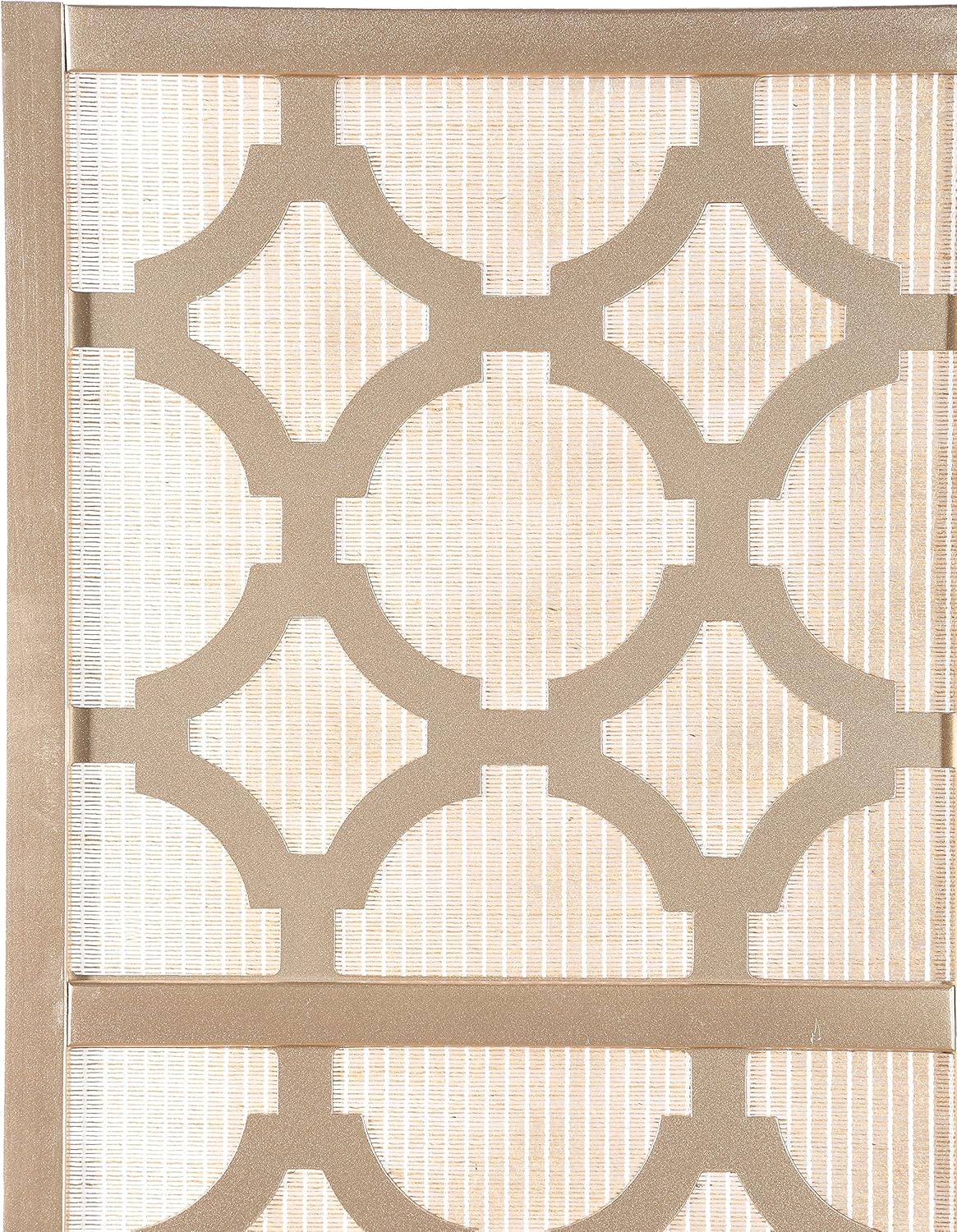 NicBex Room Divider 4 Panel Room Dividers with Quarterfoil Diamond Design Partition Room Dividers and Folding Privacy Screens Wall Divider for Home, Room Separation,69.28"W x 17.32"D x 70.31"H, Gold - Lumora Desk